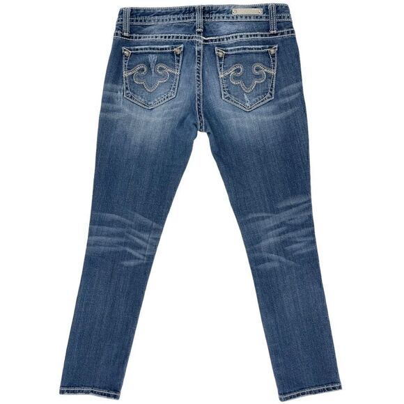 Express Rerock Low Rise Cropped Skinny Jeans - 2 - Picture 3 of 12